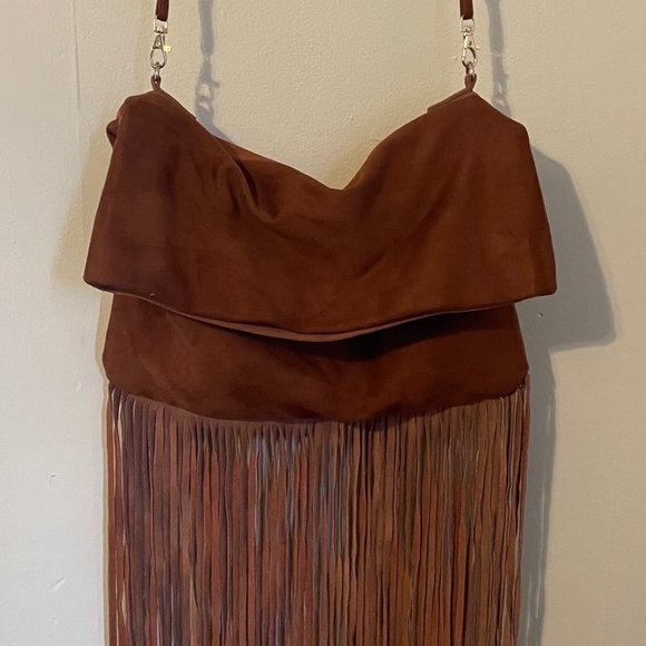 Free People Fringe Brown Suede Bag - Picture 5 of 5